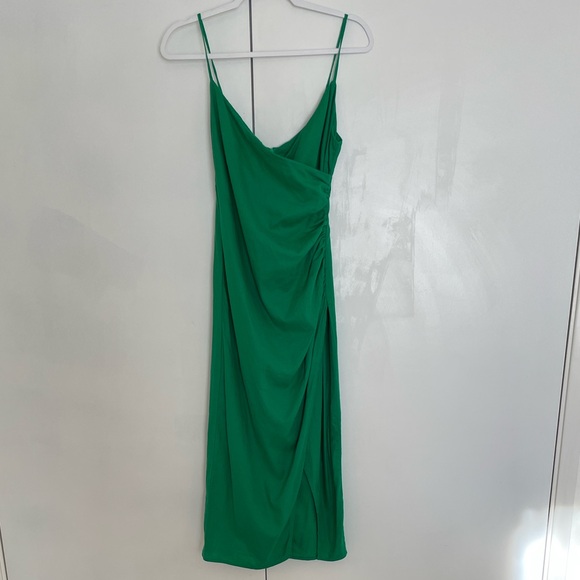 Zara Linen Slip Midi Dress – Green - Picture 4 of 9